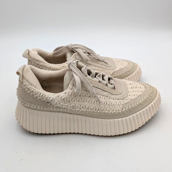 Dolce Vita Dolen Platform Sneakers Shoes Women's Sandstone Size US9 EU40 - Picture 3 of 11